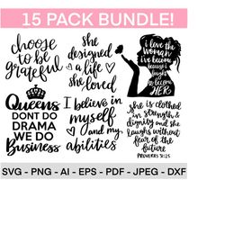 women empowerment bundle svg, motivational svg, positive quotes svg, girl quotes svg, girl power, boss lady, queen svg, cut file for cricut