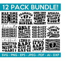 pregnancy retro svg bundle, pregnancy svg bundle, pregnant woman svg, mom life svg, mother's day svg, baby svg, blessing svg,cut file cricut