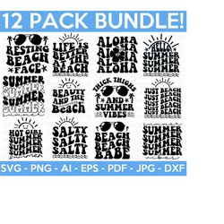 retro summer svg bundle, beach svg, beach life, summer shirt svg, beach shirt svg, beach babe svg, summer quote, cricut cut files,silhouette