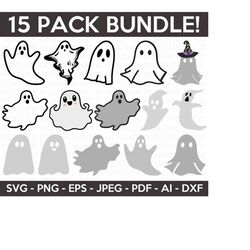 ghost svg bundle, halloween svg, halloween shirt svg, halloween clipart, scary vibes, halloween vibes, cut files cricut, silhouette
