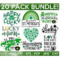 st. patrick's day svg bundle,  st patrick's day quotes, gnome svg, rainbow svg, lucky svg, st patricks day rainbow, shamrock,cut file cricut
