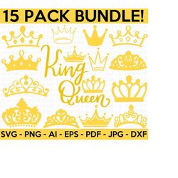 crown svg bundle, crown svg, tiara svg, queen tiara svg, princess tiara svg, king crown svg, royal crown svg, cut file for cricut