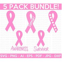 cancer awareness ribbons svg bundle, cancer svg, breast cancer svg, awareness ribbon svg, pink ribbon svg, stay strong svg, cut file cricut