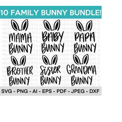 family bunny svg bundle, easter family bunny svg, mama bunny svg, easter svg bundle, easter svg kids, easter bunny svg, cut file for cricut