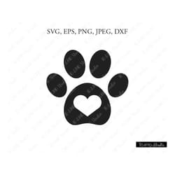 paw svg, dog paw svg, cat paw svg, cat paw clipart, paw print svg, svg files, cricut, silhouette cut files
