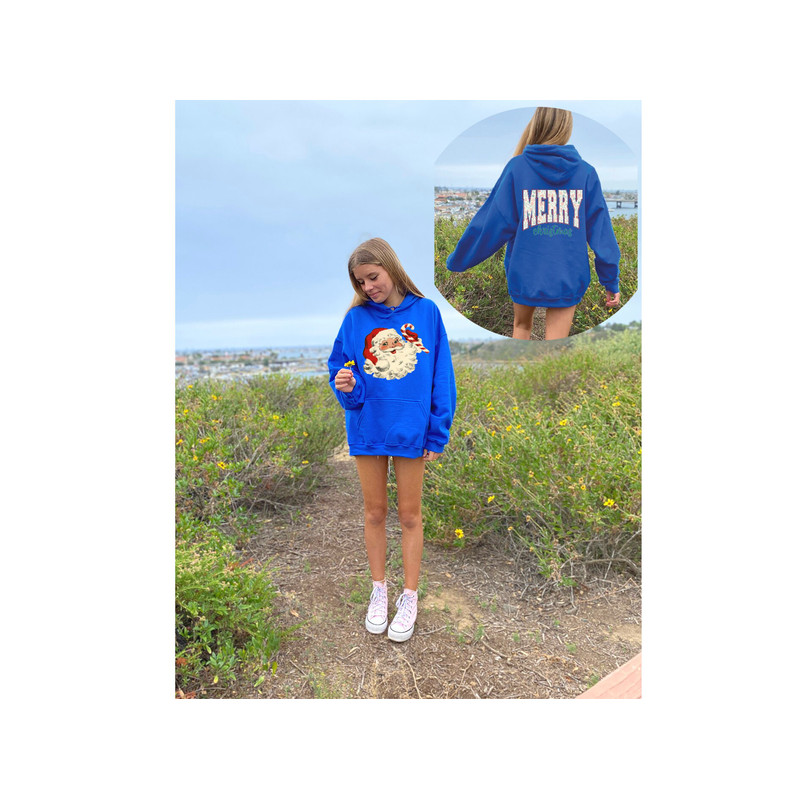 Retro Santa Sweatshirt and Hoodie, Merry Christmas Hoodie, Vintage Santa Sweatshirt, Xmas Santa Hoodie, Christmas Vibes Sweater, Xmas Hoodie - 5.jpg