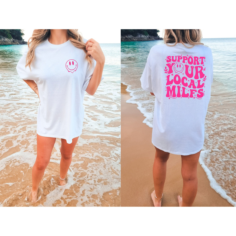 Support Your Local Milfs Comfort Colors Shirt, Funny Mom Shirt, Happy Face Local Milfs Shirt, Trendy Mom Shirts Moms Club Shirts, Mom tshirt - 1.jpg