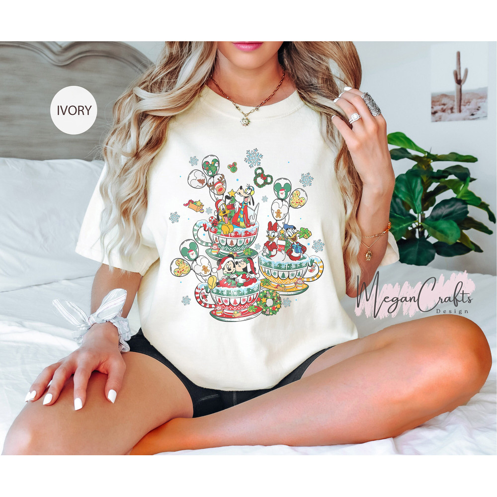 Mickey's Very Merry Christmas Party 2023 Comfort Colors Shirt, Disney Family Christmas Shirt, Mickey Mouse Tea Cup Shirt, Xmas Party Shirt - 1.jpg