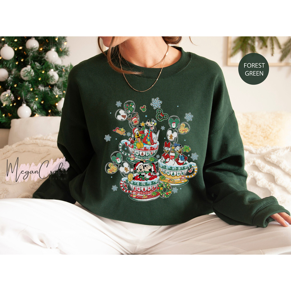 Mickey's Very Merry Christmas Party 2023 Comfort Colors Shirt, Disney Family Christmas Shirt, Mickey Mouse Tea Cup Shirt, Xmas Party Shirt - 5.jpg