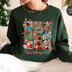 walt disney world christmas comfort colors shirt, mickey friends disney christmas shirt