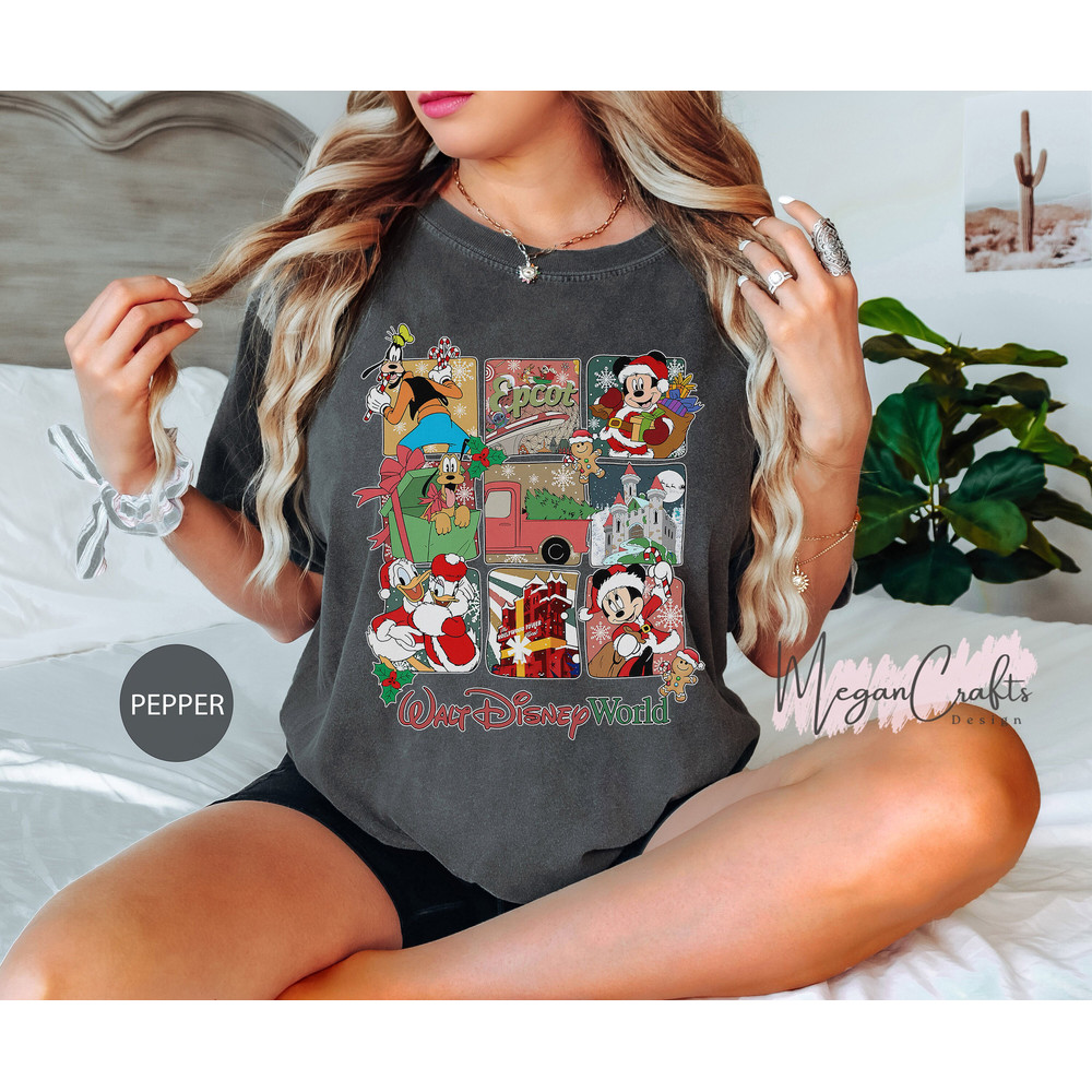 Walt Disney World Christmas Comfort Colors Shirt, Mickey & Friends Disney Christmas Shirt, WDW Magic Kingdom Animal Kingdom Christmas Shirts - 2.jpg