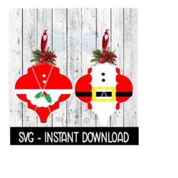 tile ornament svg, santa & mrs claus set, porcelain lantern tile svg file, instant download, cricut cut file, silhouette cut file