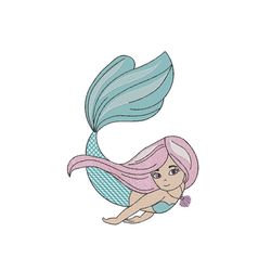 mermaid machine embroidery design