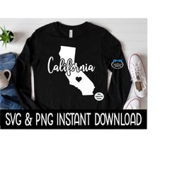 California State SVG, California PNG, Instant Download, Cricut Cut Files, Silhouette Cut Files, Sublimation PNG, Download, Print