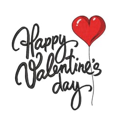 happy valentine's day machine embroidery file