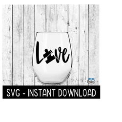 autism love svg, autism awareness svg files, instant download, cricut cut files, silhouette cut files, download, print