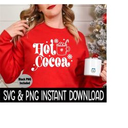 christmas svg, christmas png, old fashioned christmas hot cocoa svg instant download, cricut cut file, silhouette cut file, download print