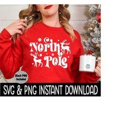 christmas svg, christmas png, old fashioned north pole svg instant download, cricut cut file, silhouette cut file