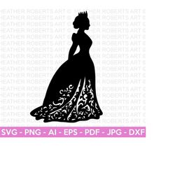 queen svg, queen silhouette, princess shirt svg, royalty svg, queen clip art, fairytale svg, crown svg, cut file for cri