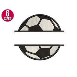 soccer ball monogram embroidery design, machine embroidery file, instant download