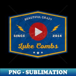 luke combs  play button - aesthetic sublimation digital file - revolutionize your designs