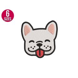 dog face embroidery design, puppy, machine embroidery file, instant download