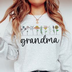 Floral Grandma undefined Sweathsirt, Gift For Grandm, Grandma undefined Sweathsirt, Gift For Grandma, Pregnancy Announcement Grandparents