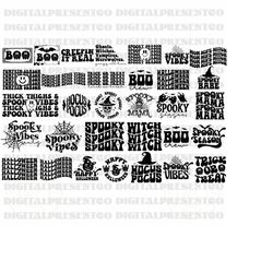 31 retro halloween bundle, retro halloween png, groovy halloween sublimation designs, hippie halloween png, spooky babe png