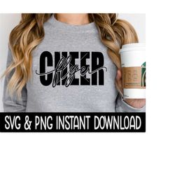 cheer flyer svg, cheerleader flyer png, tote bag svg, cheer leader flyer svg, instant download, cricut cut files, silhouette cut file, print