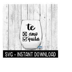 teamo tequilla svg, wine glass svg files, shot glass svg instant download, cricut cut files, silhouette cut files, download, print