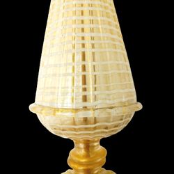 murano barovier & toso lamp murano glass gold with certificate authenticity venetian glass made in italy high cm 63 tabl