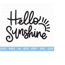 hello sunshine svg, heart, summer, sun svg, summer svg, spring svg, hello svg, easter svg, sunshine svg, cut file for cr