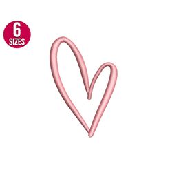 heart embroidery design, mini heart shape, love, valentines day machine embroidery file, instant download