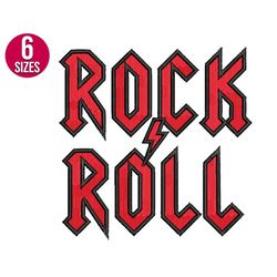 rock and roll embroidery design, rock, acdc band, machine embroidery file, instant download