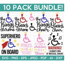 wheelchair handicap svg bundle, wheelchair svg, handicap svg, disability sign svg, special mobility svg, cut files for cricut, silhouette