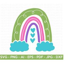 rainbow svg, baby rainbow svg, nursery rainbow decorations, hand drawn designs, rainbow svg, pastel colors, onesie svg, cricut cut files