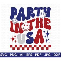 party in the usa svg, 4th of july svg, july 4th svg, fourth of july svg, usa flag svg, independence day shirt, cut file cricut, silhouette