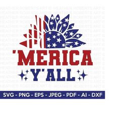 merica y'all svg, 4th of july svg, july 4th svg, fourth of july svg, usa flag svg, independence day shirt, cut file cricut, silhouette