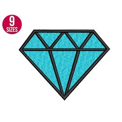 diamond embroidery design, gem stone, machine embroidery file, pattern, instant download