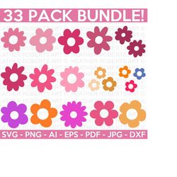 flowers svg bundle, flowers svg, spring svg, floral svg, flowers clipart, spring art, cut file for cricut, silhouette