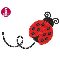 ladybug embroidery design, machine embroidery file, animal embroidery, baby, instant download