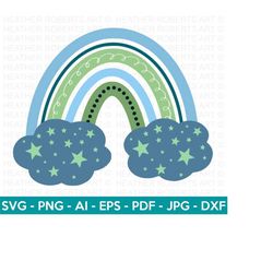 rainbow svg, baby rainbow svg, nursery rainbow decorations, hand drawn designs, rainbow svg, pastel colors, onesie svg, cricut cut files