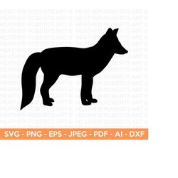 fox svg, fox silhouette svg, wilderness svg, woods svg, animal svg, wild animals svg, jungle svg, cut files for cricut, silhouette