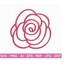 rose flower svg, floral decoration svg, rose svg, flowers svg, flower bouquet svg, rose floral svg, cricut cut files, sillhouette
