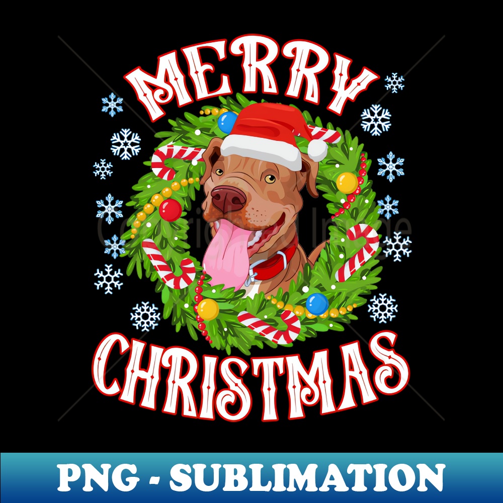 RE-20231025-6141_Pitbull Merry Christmas Dog In Santa Hat Holiday Cheer 8607.jpg