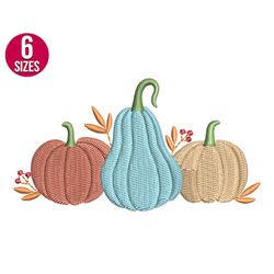 pumpkin embroidery design, fall, autumn machine embroidery file, instant download