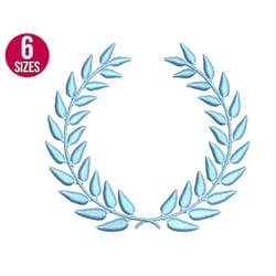 laurel embroidery design, monogram frame, machine embroidery file, pes, dst, jef, vp3