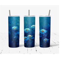 20 oz skinny tumbler wrap, floral tumbler wrap, straight template, tapered, sublimation graphics, digital download, instant download