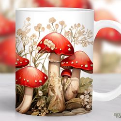 mushrooms mug, cottagecore mug