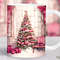 Pink Christmas Tree Mug Wrap, Vintage Christmas Mug Sublimation Design, Winter 11oz Coffee Cup Wrap, 15 oz Mug Wrap PNG, Holiday Mug Design - 1.jpg
